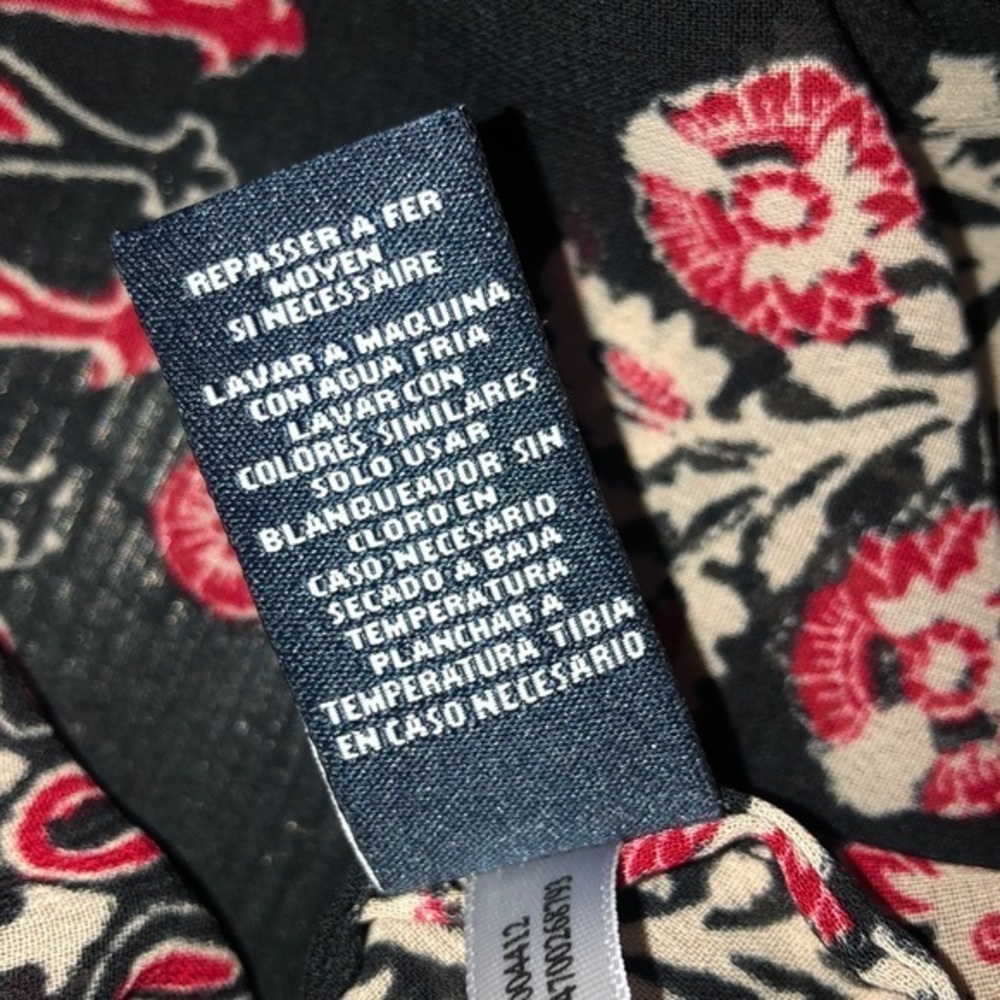 American Living Blouse large Black Red - Picture 9 of 15